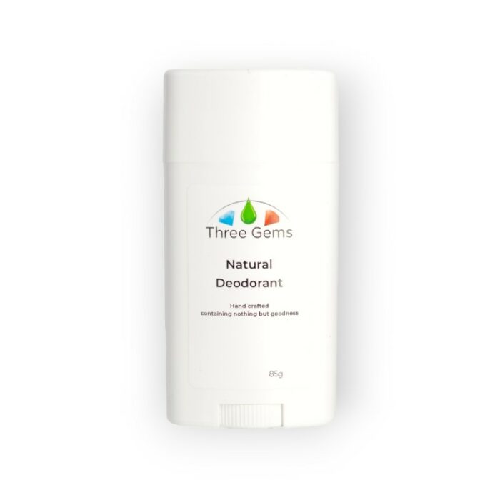 Three Gems Natural Skincare best natural deodorant made in New Zealand. 85g tube.